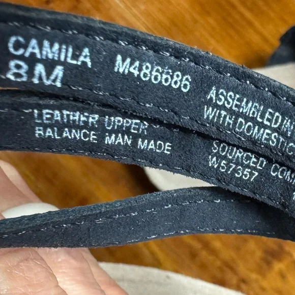 Munro Women’s Camila Slip-On Strappy Leather Walking Wedge Sandal Black Size 8 - Picture 10 of 12